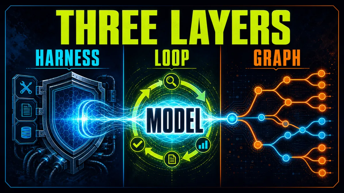 Harness, loop and graph: three layers of agent reliability
