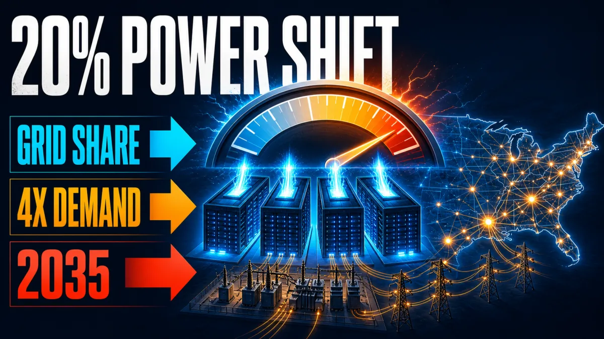 AI data centers could take 20% of U.S. power by 2035