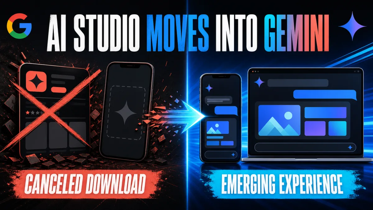 Gemini app plans after AI Studio cancellation